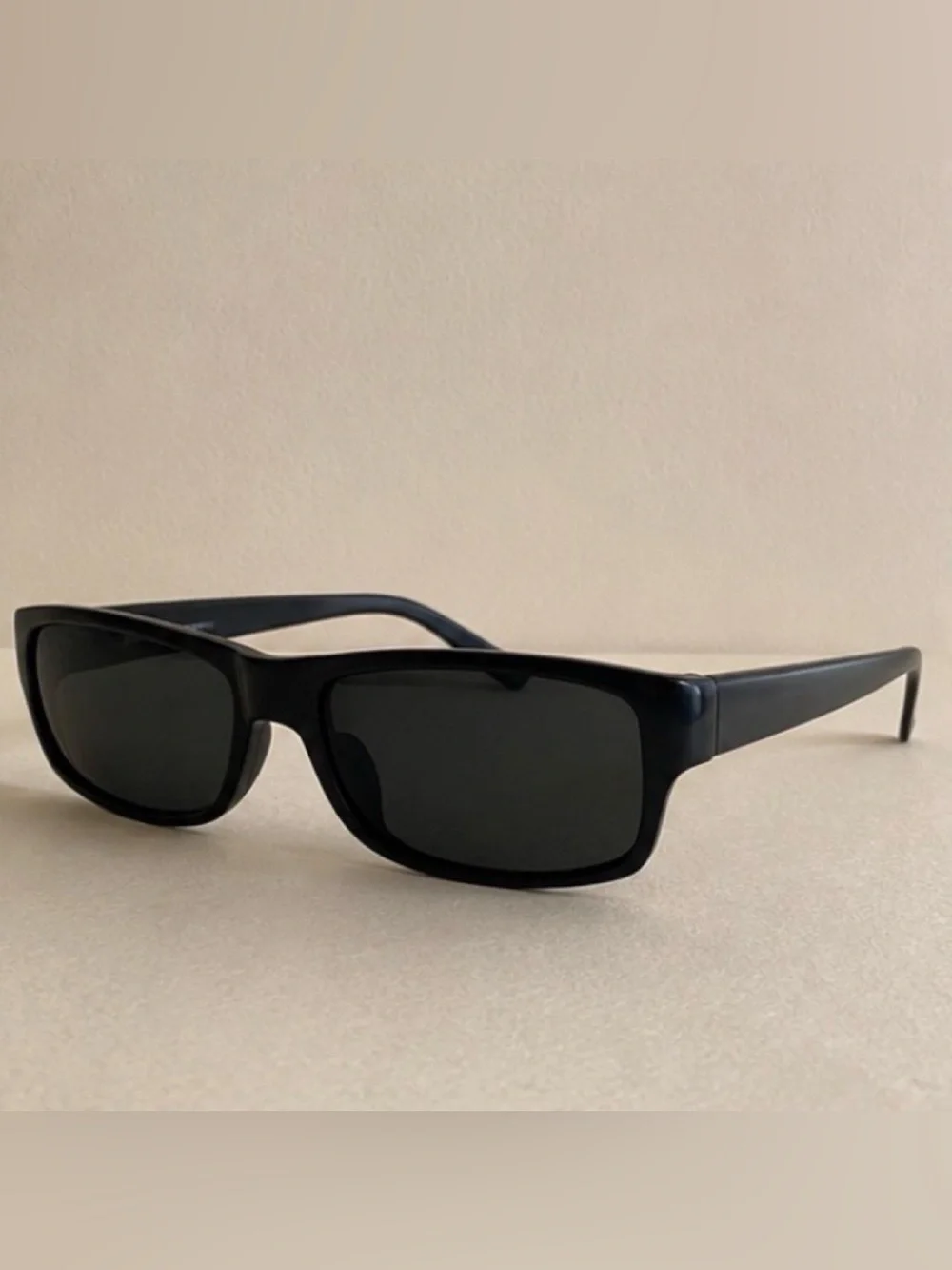 Men’s Black Rectangle Sunglasses | Retro Y2K Streetwear UV400 Shades